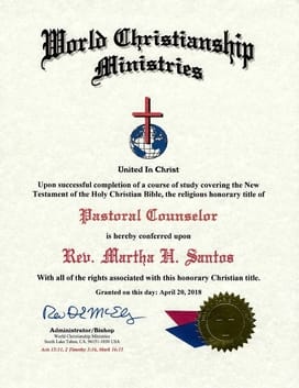 wcm pastoral counselor certificate
