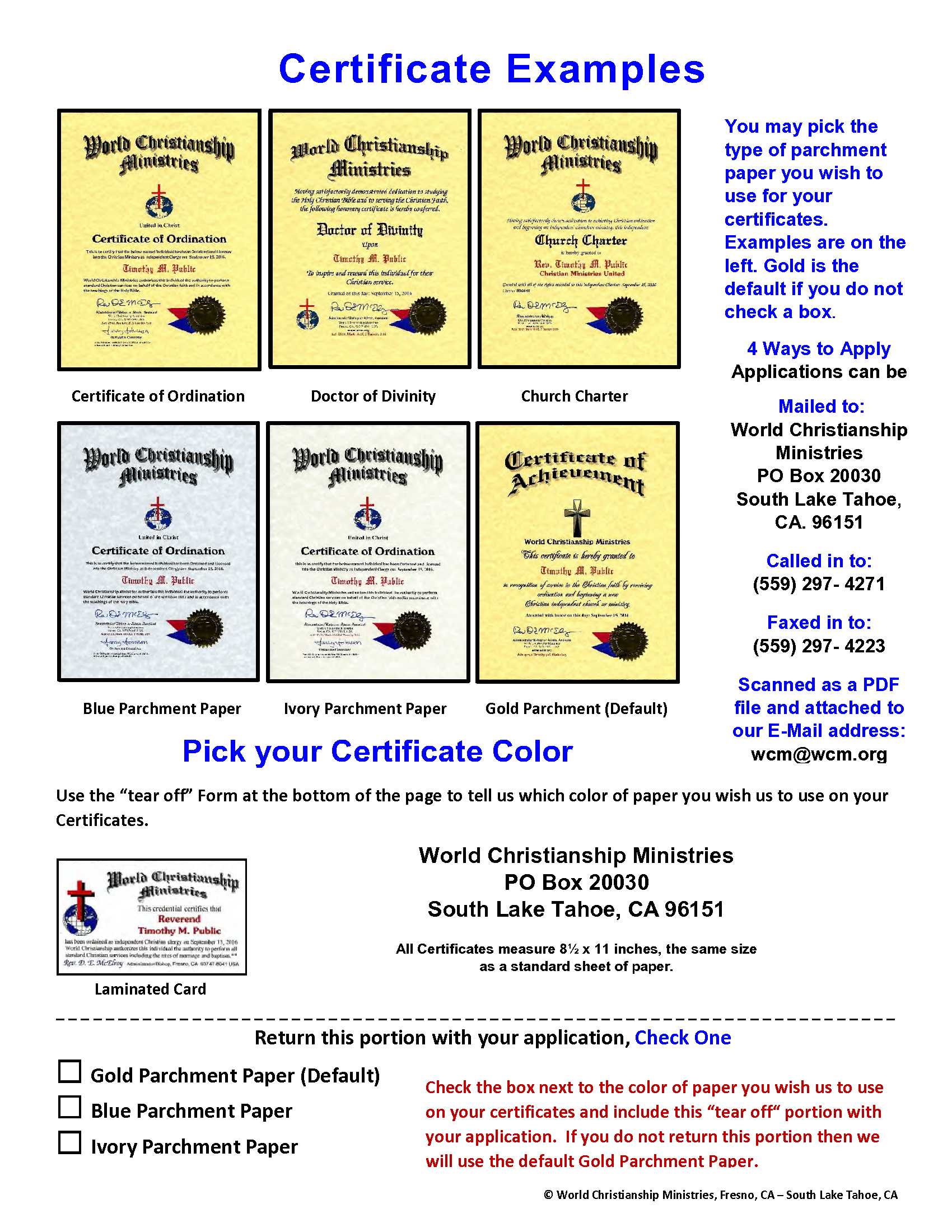 certificate examples