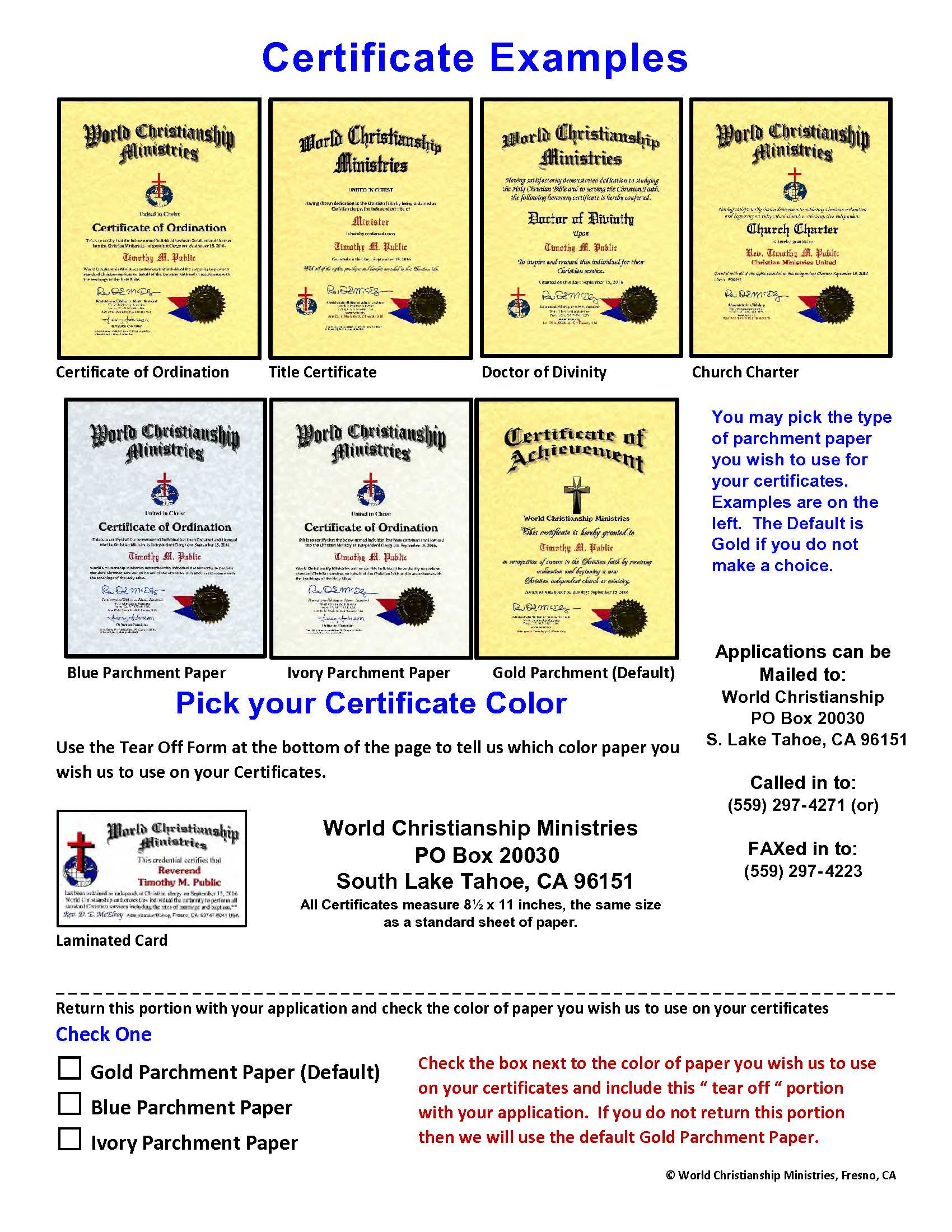 certificate examples