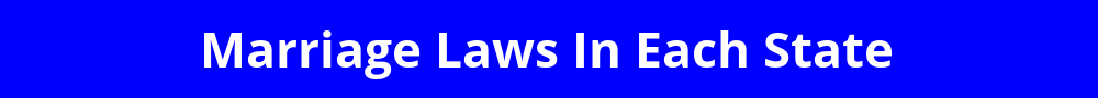 marriage laws in each state